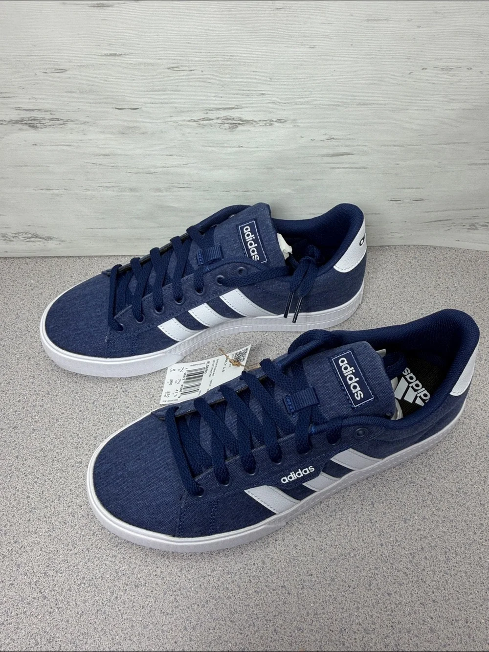 adidas Navy and White Low-Top Casual Sneakers